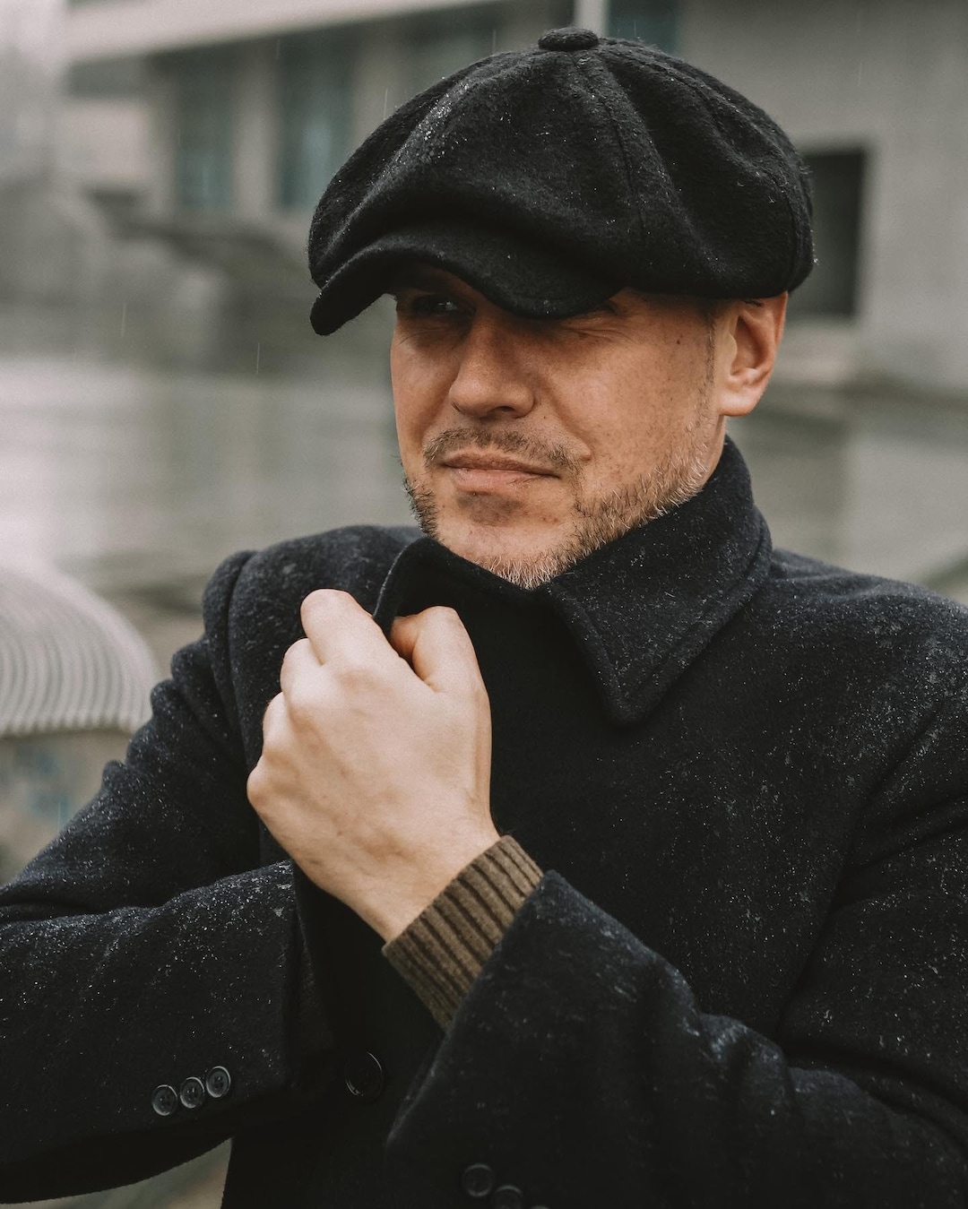 Big Volume Gavroche Hat,black Newsboy Cap,peaky Blinders Cap