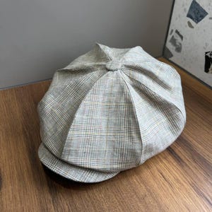 Cappello Peaky Blinders, cappello estivo Gavroche da uomo, berretto Tommy Shelby, berretto da giornalaio in lino da uomo, cappello Applejack grigio, berretto Bakerboy di grandi dimensioni, berretto da guida