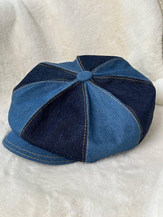 Vintage patchwork denim jean cabbie cap Vintage 1960 main image 4
