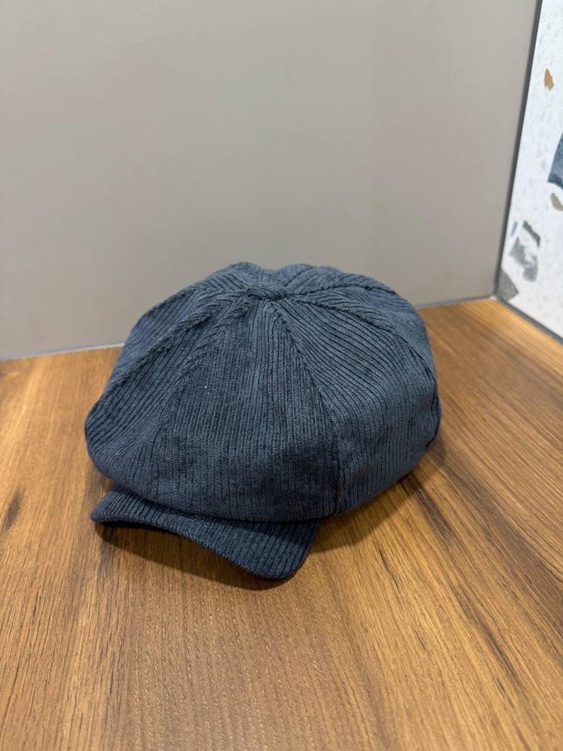 Grey Gatsby style cap,oversized grey Gavroche hat,spring newsboy velveteen cap,grey bakerboy cap, Johnny Depps style cap,grey velveteen cap image 7