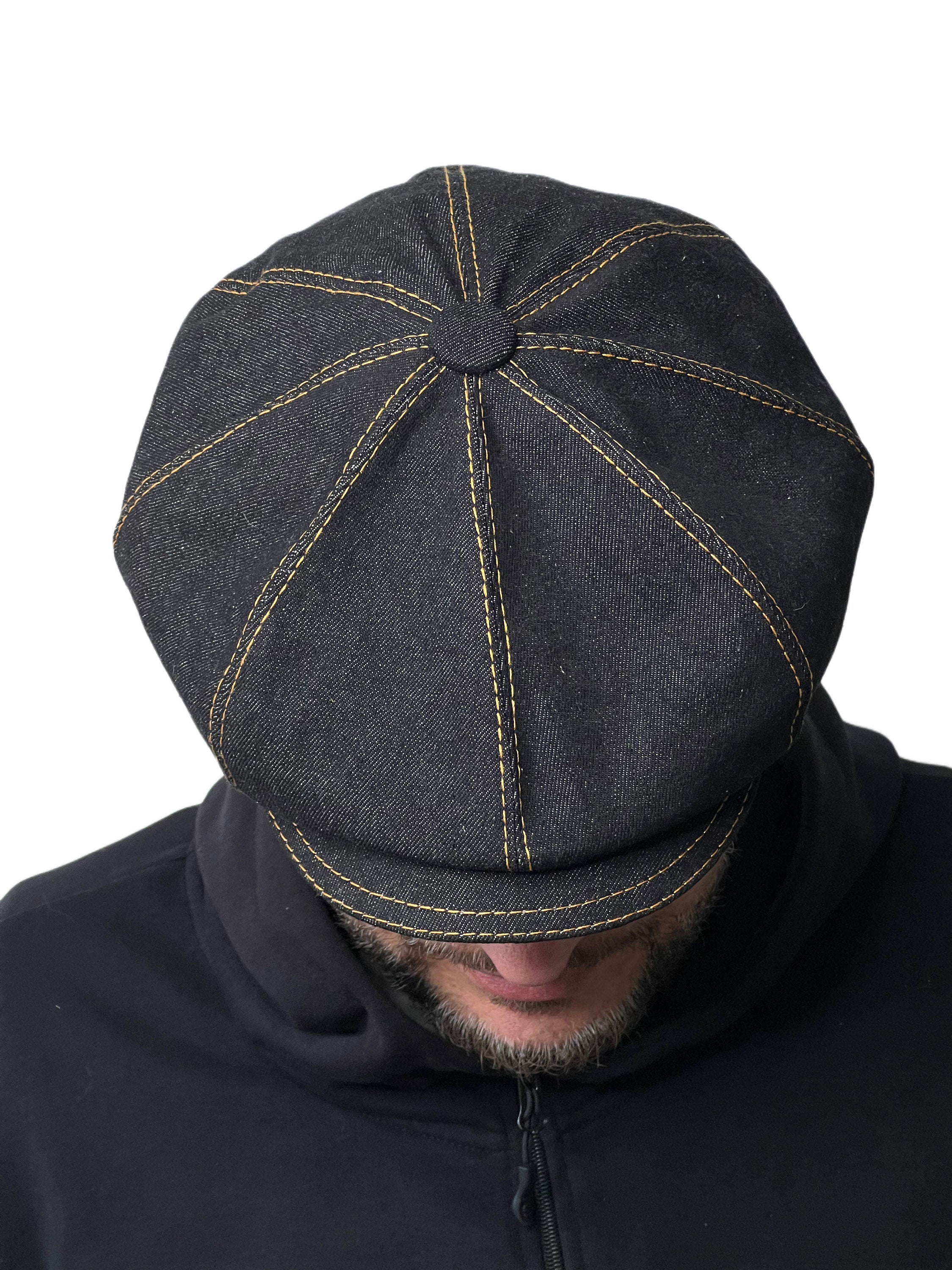 Black Denim Cap,8-panels Cap Without Volume on Wedges,black Denim Applejack Cap,jeans Driving Cap,peaky Hats,black Newsboy Hat,gift for Men - Etsy Black Denim Cap,8-panels Cap Without Volume on Wedges,black Denim Applejack Cap,jeans Driving Cap,peaky Hats,black Newsboy Hat,gift for Men - Etsy
