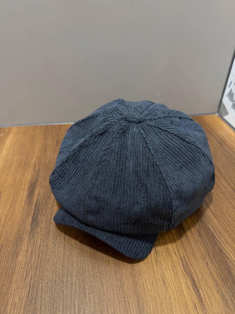 Grey Gatsby style cap,oversized grey Gavroche hat,spring newsboy velveteen cap,grey bakerboy cap, Johnny Depps style cap,grey velveteen cap image 6