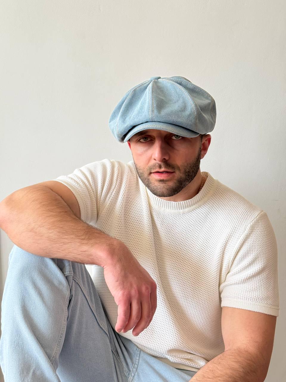 Cute fashion Denim Newsboy Cap in Light Blue Women main image 2