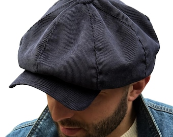 Dark blue microvelveteen cap,blue newsboy cap man,blue Gatsbe cap,Peaky blinders hat,microvelveteen retro baker boy hats,blue applejack cap