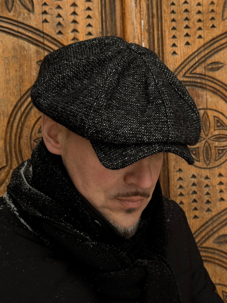 Peaky blinders hat, newsboy cap, flat cap, peaky blinders cap,tweed hat, newsboy cap man, newsboy hat, tweed cap,ireland flat cap,8panel hat image 1