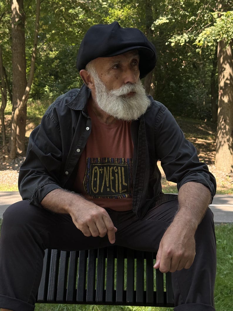 Oversized Black 8-panel Cap,black Wool Newsboy Cap,black Gavroche Hat ...