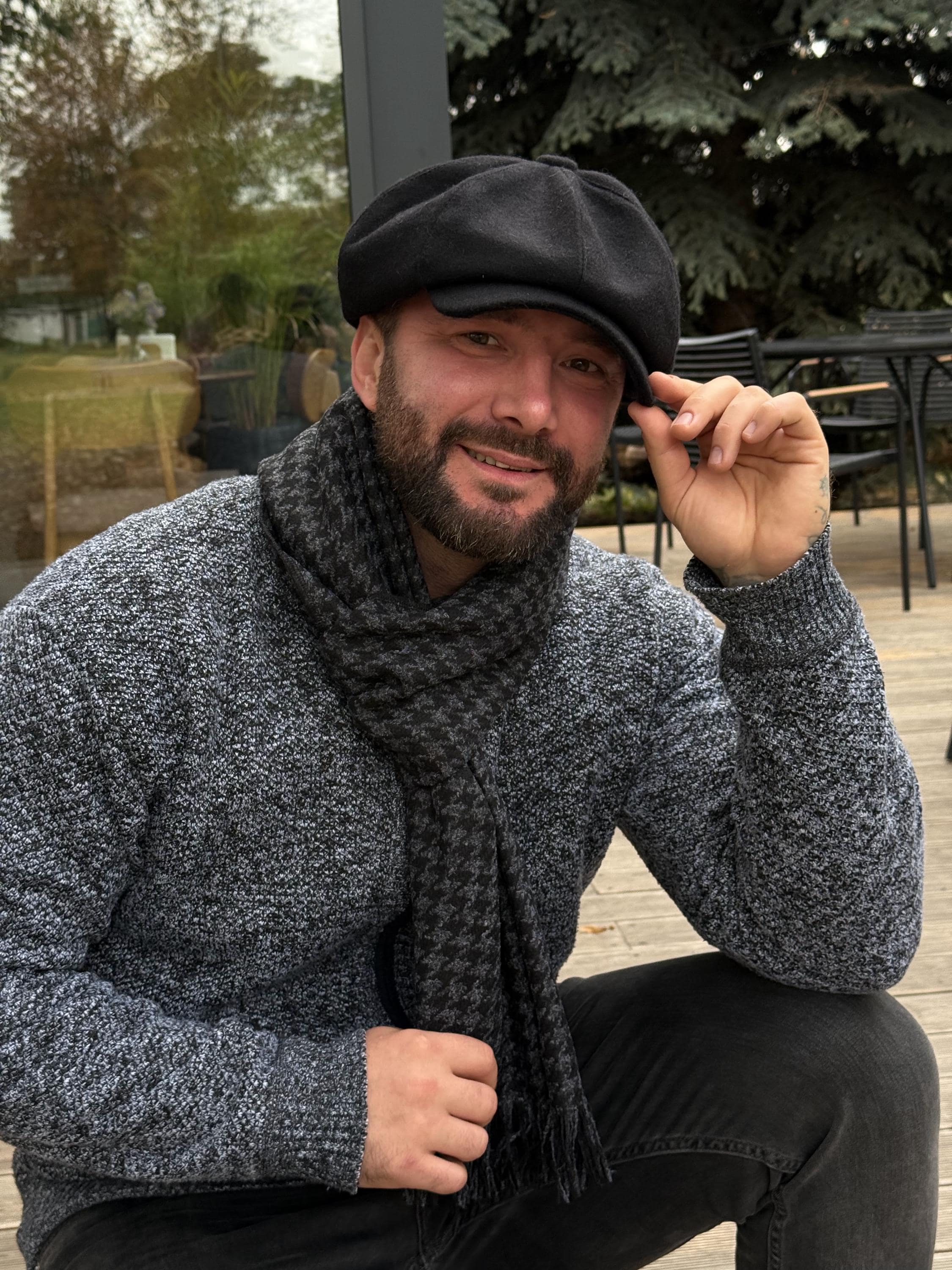 Classic Black Wool,black Newsboy Cap,wool Applejack Hat,peaky