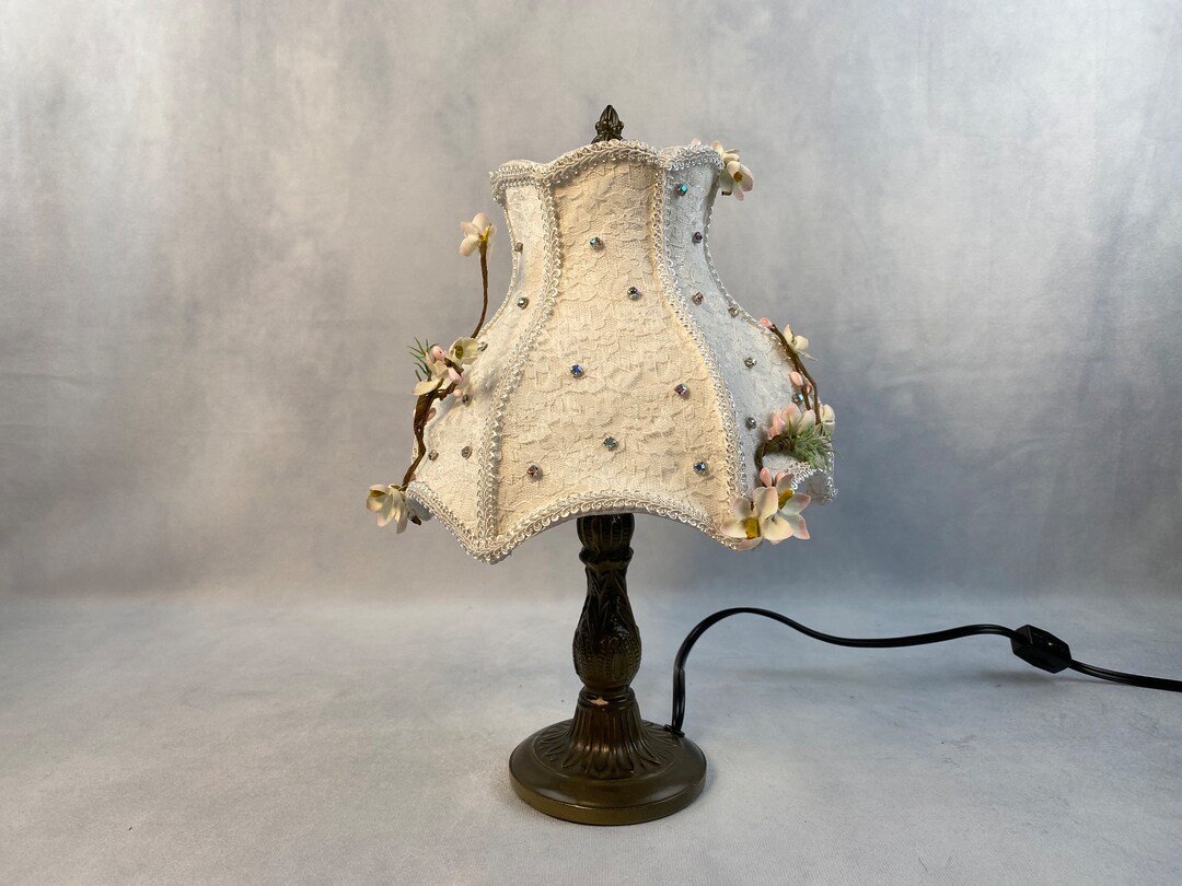 Small Desk Lampshade, Victorian Style With Cottagecore Vibe, Country ...
