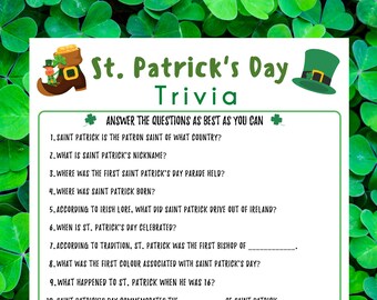St Patricks Day Game Etsy