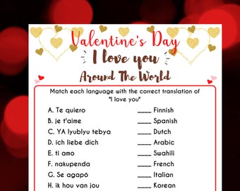 Valentine Trivia Etsy