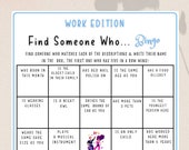 Find Someone Who Bingo: Office Party Game (PDF Download)