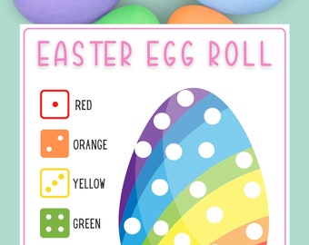 Easter Egg Roll Dice Game | Easter Printable Game for Kids, Teens & Adults | Easter Activities l Classroom Game l Office Party l Spring