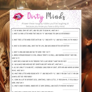Ladies Night Game | Dirty Minds Girls Game | Fun Girls Night Out | Ladies Night In | Adult Game | Adult Only| Adult Birthday Games
