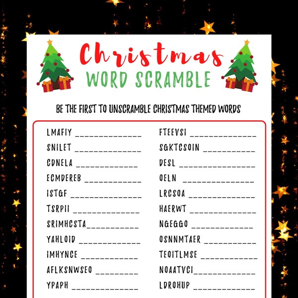 Family Christmas Game for Zoom Christmas Party Game for Etsy Canada