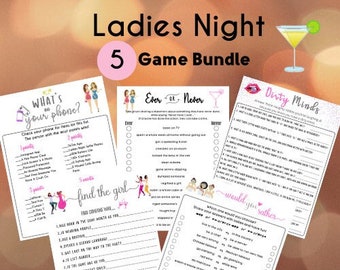 Ladies Night Game Bundle: 5 Fun Party Games (PDF)