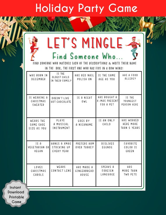 Christmas This or That Printable Game Christmas Party Game 