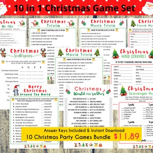 Christmas Riddle Game Christmas Game Printable Fun Holiday Party Game for All Ages Festive Christmas Game Group Xmas Game Family Christmas image 4