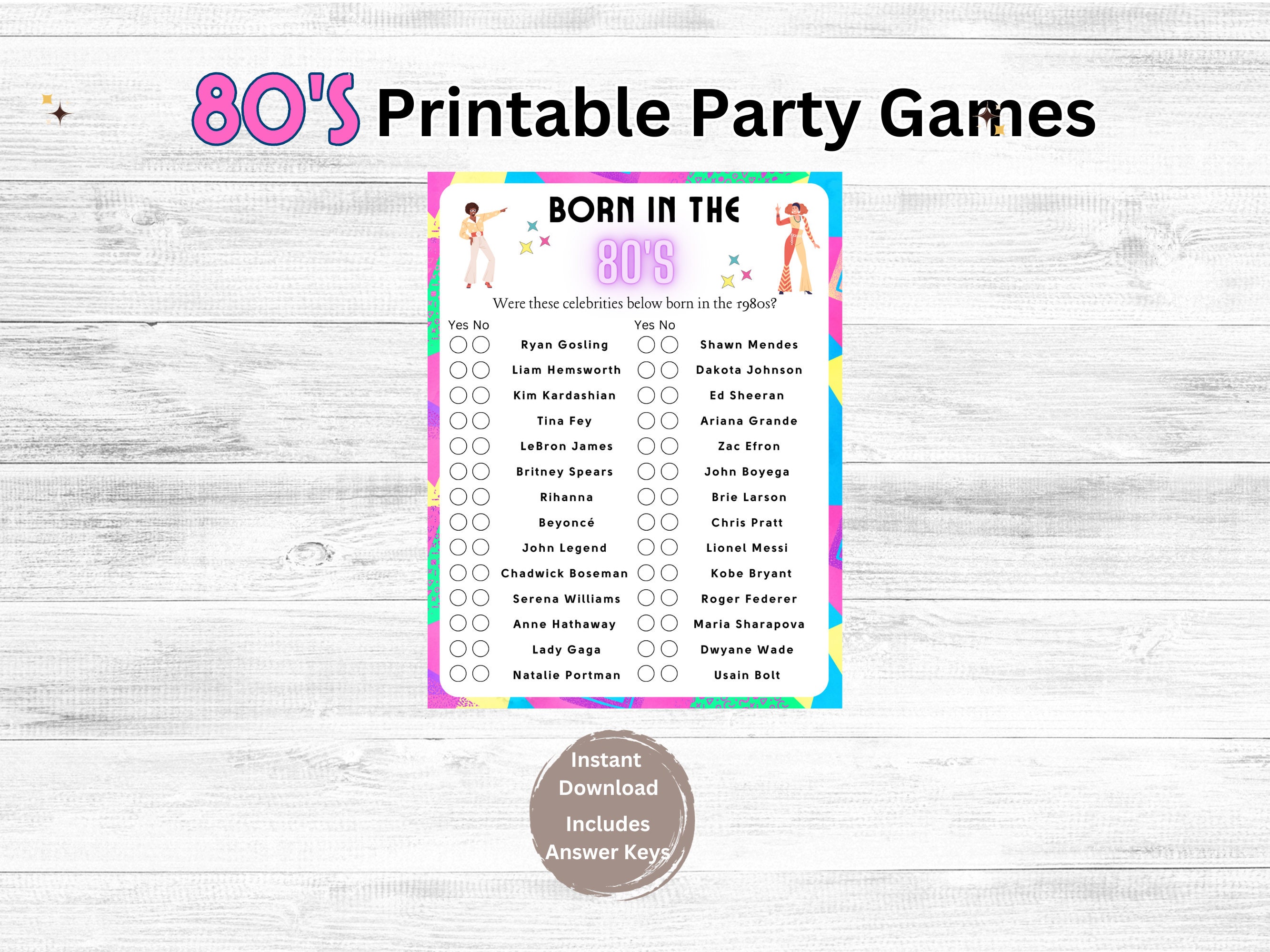 80s Party Games Printable 80s Theme Party Games 80s Music - Etsy Australia