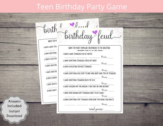 17 Really Fun Teenage Party Game Ideas - Print Today!