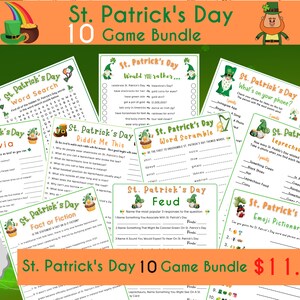 Fun St. Patrick's Day Feud Printable Game St. Patrick's Day Game for Kids & Adult St. Paddy's Party Game St. Patty's Classroom Game image 8