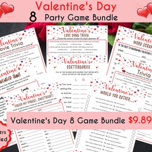 Valentine's Day Scattergories Game Valentine's Day Trivia Valentines Printable Game Galentine's Game Fun Adults Party Game PDF image 6