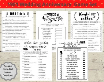 Anniversary Trivia Etsy