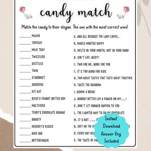 Office Party Printable Candy Match Game Coworker Staff Game Fun Work ...