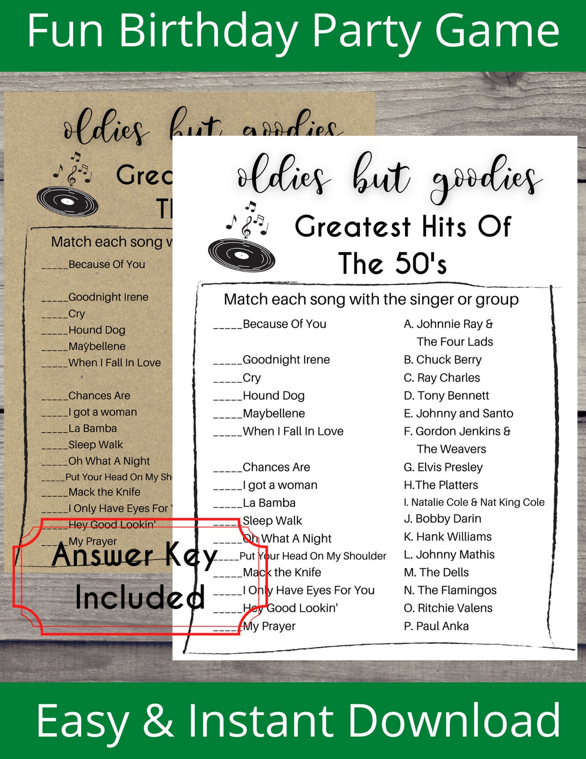 70th birthday party games oldies but goodies greatest songs etsy