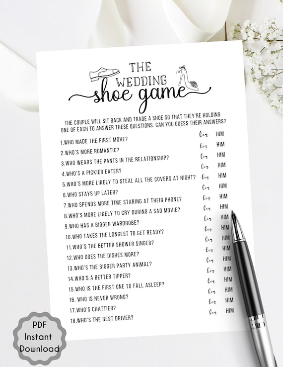 Gioco Di Carte Per Sposi – 30 Biglietti Con Scarpe Da Sposa E Fiori Rosa, Divertente Attività Per Feste Di Fidanzamento E Matrimonio, Dimensioni 12,7 X 17,8 Cm - 4