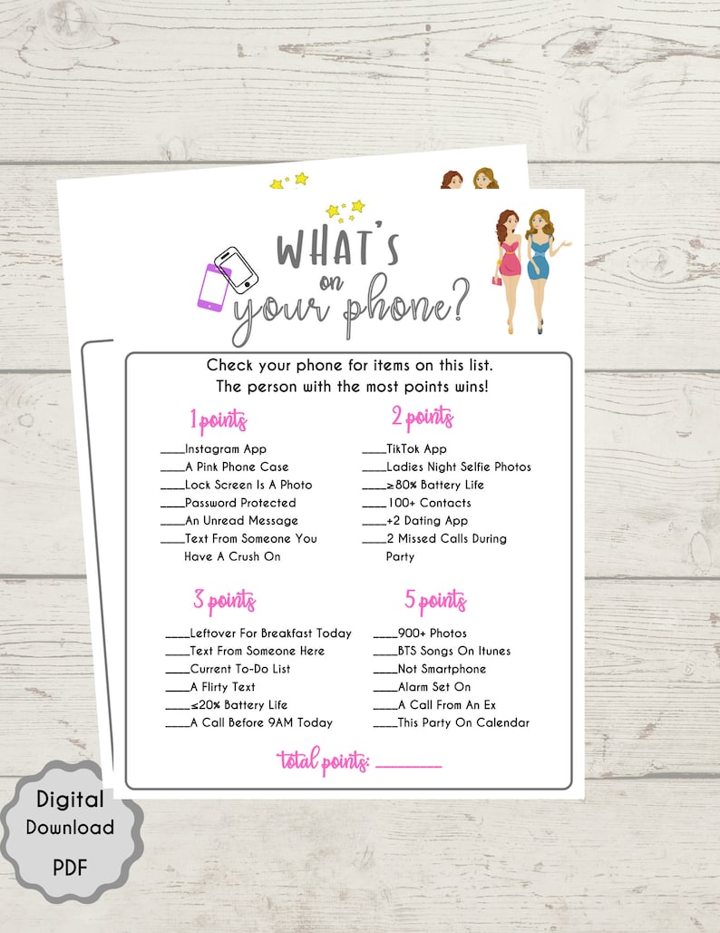 5 Ladies Night Game Bundle Fun Printable Ladies Party Games - Etsy