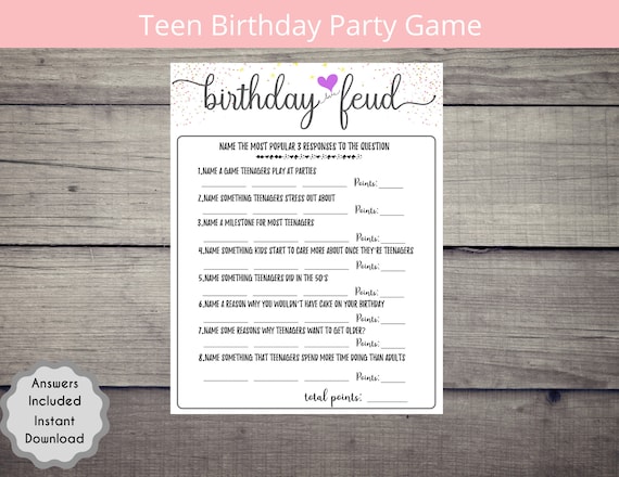 Fun Teen Girls Birthday Games Who Know the BG Best Game Girls Sleepover  Party Games Pajama Party Age 12, 13, 14,15,16,17 Tween 