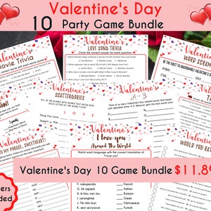 Valentine's Day Scattergories Game Valentine's Day Trivia Valentines Printable Game Galentine's Game Fun Adults Party Game PDF image 5