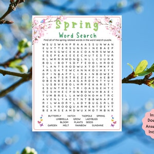 10 Spring Printable Game Bundle | Fun Spring Party Games | Springtime ...