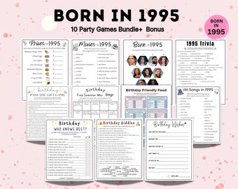 31st Birthday Party Game Bundle: Born in 1995 Trivia (PDF Download)
