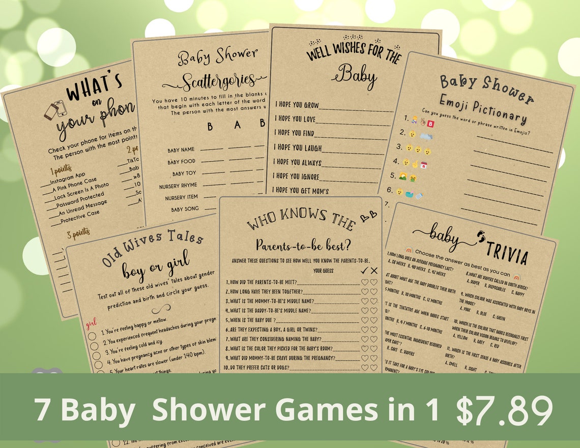 Guess the Baby Celebrity Baby Shower Game Printable Baby Etsy