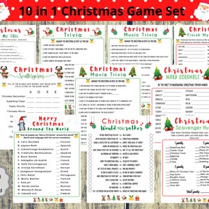 Christmas Party Game Bundle, Christmas Game Printable, Christmas Games for Kids and Adults, Office Party Game Classroom Christmas Games