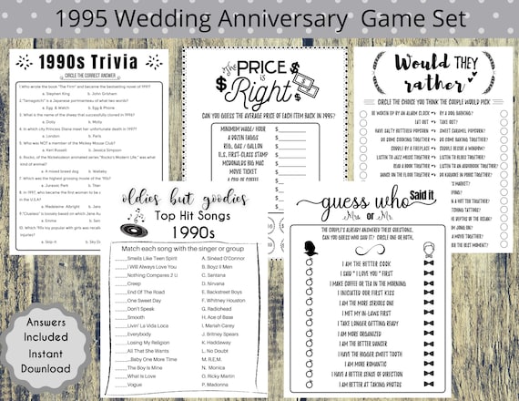 Birthday Anniversary Playing Cards With Trivia Questions 1995 Trivia ...