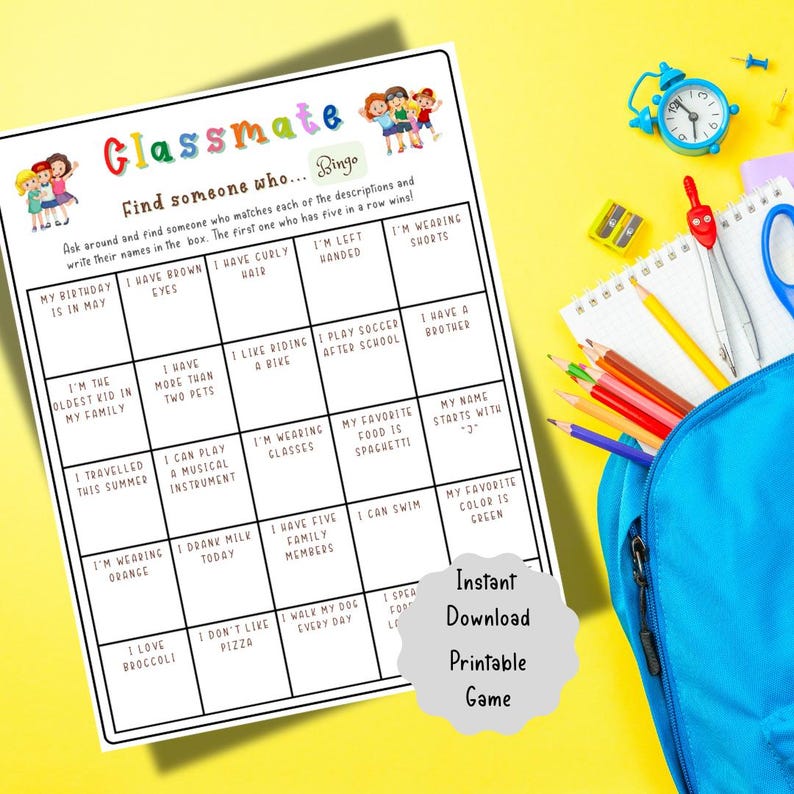 Back to School Spiele Bundle: 11 Druckbare Eisbrecher (PDF Download) Bild 2