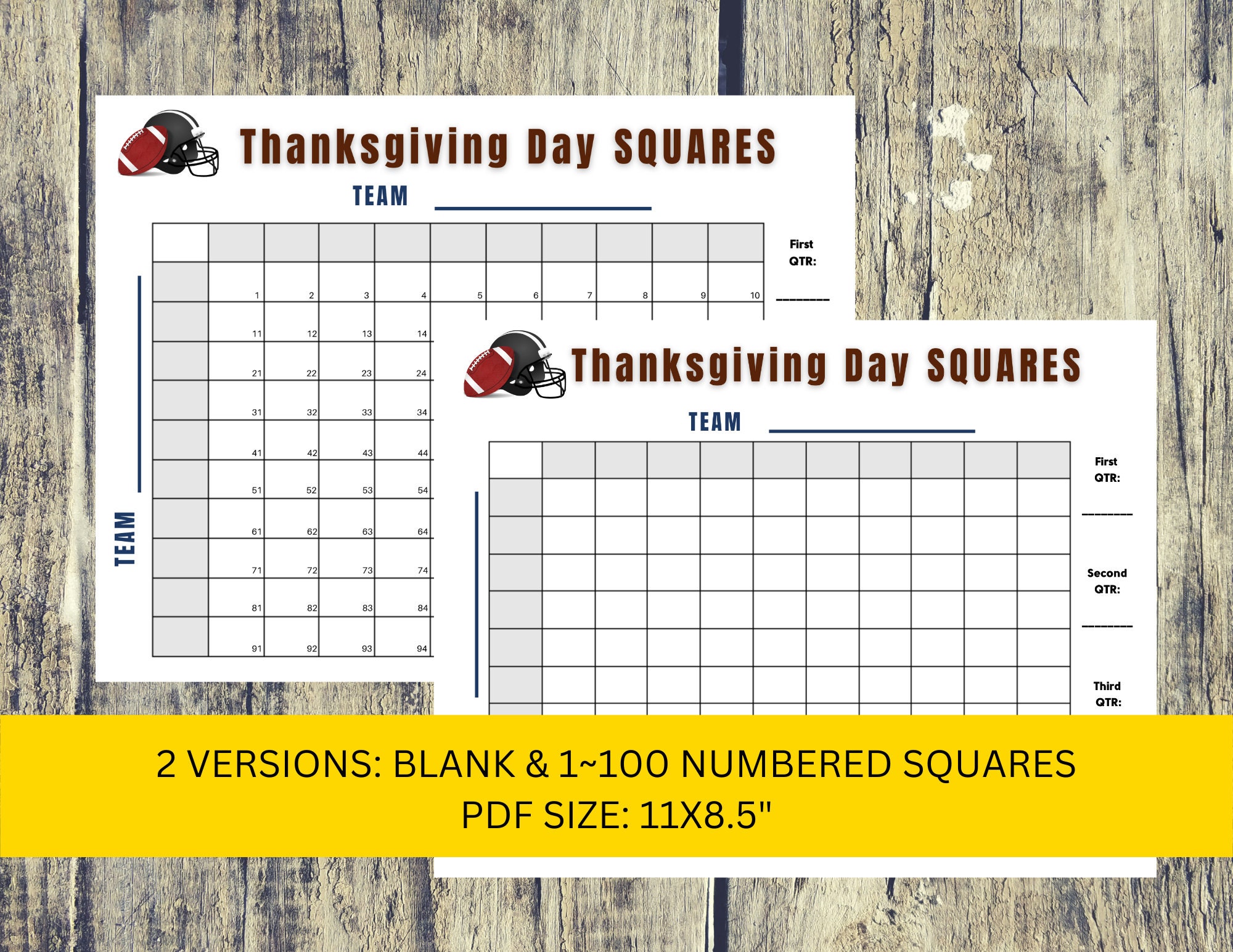 Thanksgiving Football Squares Game Free Google Docs Template by Free Google  Docs Templates - gdoc.io on Dribbble