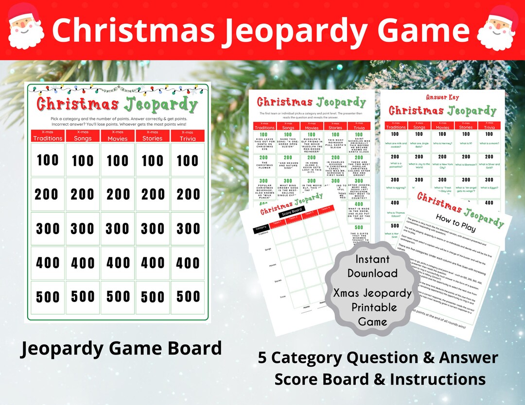 christmas-jeopardy-game-fun-holiday-party-trivia-printable-pdf-etsy-israel for Christmas Jeopardy Game Printable Free Christmas Jeopardy Game: Fun Holiday Party Trivia (printable PDF) - Etsy Israel for Christmas Jeopardy Game Printable Free