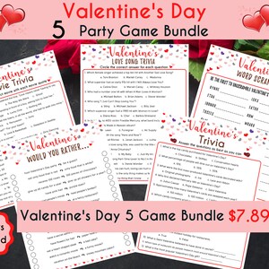 Valentine's Day Scattergories Game Valentine's Day Trivia Valentines Printable Game Galentine's Game Fun Adults Party Game PDF image 7
