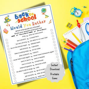 Back to School Spiele Bundle: 11 Druckbare Eisbrecher (PDF Download) Bild 4