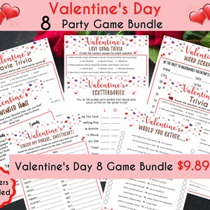 Valentine's Day Feud Game Fun Valentine's Day Feud Activity Valentines Printable Game Galentine's Game Fun Adults Party Games PDF image 6