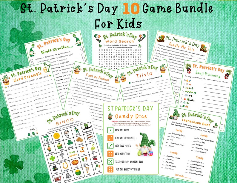 Fun St. Patrick's Day Feud Printable Game St. Patrick's Day Game for Kids & Adult St. Paddy's Party Game St. Patty's Classroom Game image 9