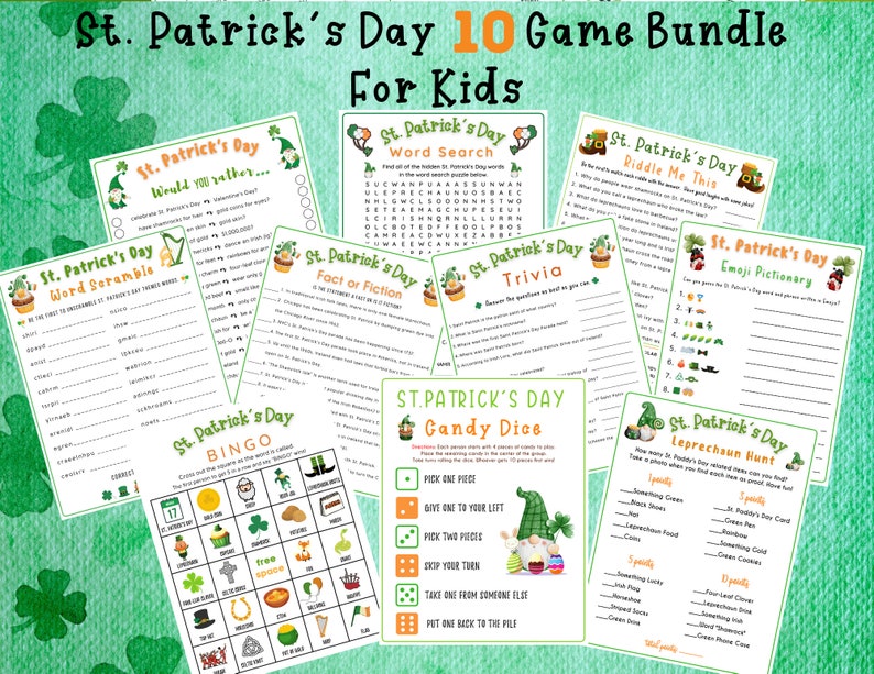 St. Patrick's Day Trivia Game St. Patrick's Day Game for Kids & Adults St. Patrick's Fun Party Game St. Patrick's Classroom Activity image 10