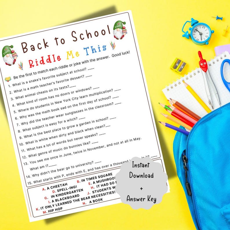 Back to School Spiele Bundle: 11 Druckbare Eisbrecher (PDF Download) Bild 3
