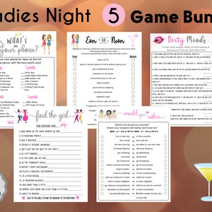 5 Ladies Night Game Bundle | Fun Printable Ladies Party Games | Fun Girls Night Out | Ladies Night | Games for Adult | Adult Birthday Game