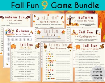 Fall Party Game Autumn Activity Fall Game Printable for Kids Adults office Staff party Games Classroom Activity Halloween Thanksgiving Event