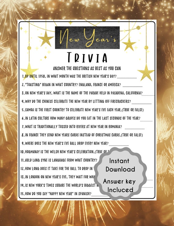 New Year Trivia Uk 2023 Get New Year 2023 Update