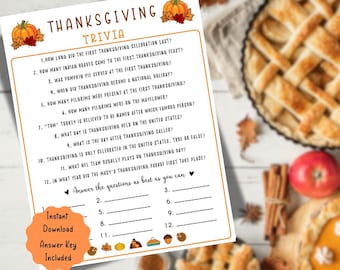 Thanksgiving Word Scramble Game: Printable Friendsgiving Trivia (PDF Download)